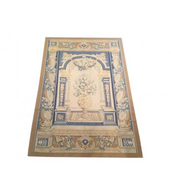 183 x 274 Pillar Bordered Handmade Abuson French Rug
