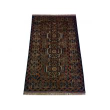 84 x 135 Dark Afghan Oriental All Wool Handmade Rug