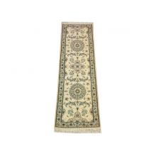 56 x 191 Royal Timeless Medallion Cream Handmade Rug