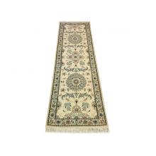 51 x 175 Royal Timeless Medallion Cream Handmade Rug