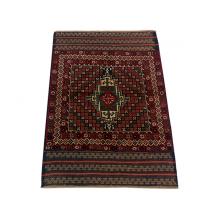 86 x 130 Classic Diamond Tribal  Wool and Silk Oriental Rug