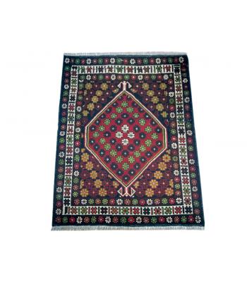 79 x 104 Elegant Oriental Tribal Orange Afghan Wool Rug