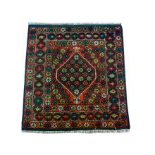 81 x 91 Unique Oriental Tribal Orange Afghan Wool Rug