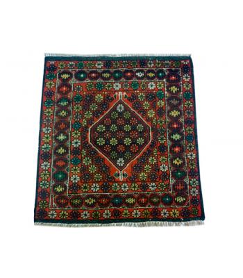 81 x 91 Unique Oriental Tribal Orange Afghan Wool Rug