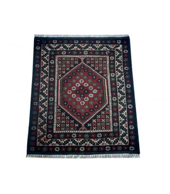 91 x 97 Unique Oriental Tribal Orange Afghan Wool Rug