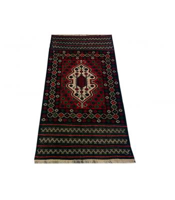 86 x 157 Bold and Dark Oriental Afghan All Wool Rug