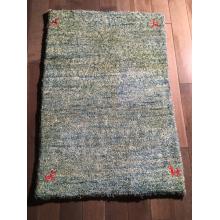 Persian Gabbeh Blue Green handmade Wool Rug