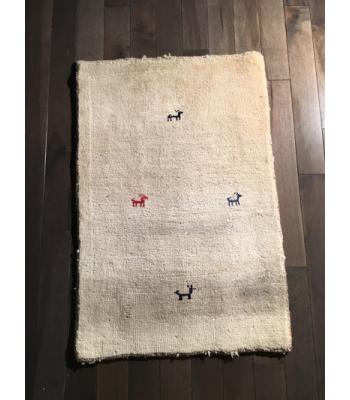  Simple Gabbeh Cream floor Rug