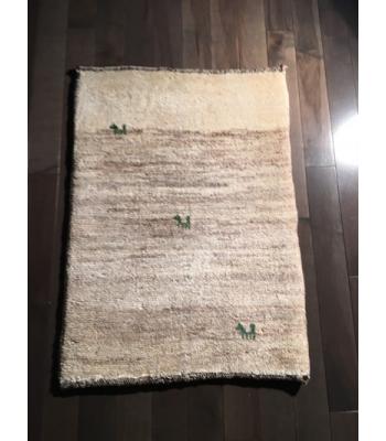 Elegantly designed Gabbeh Cream and Brown Rug
