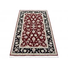 91 X 152  Gorgeous Red & Black Oriental, Traditional Wool Silk Rug