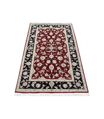 91 X 152  Gorgeous Red & Black Oriental, Traditional Wool Silk Rug