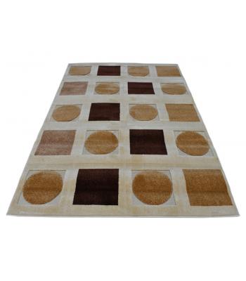 152 X 244 Soft And Stylish Cream Brown Modern Rug