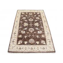 95  x 150 Unique Eslimi Design Oriental Traditional Brown and Cream Wool Rug