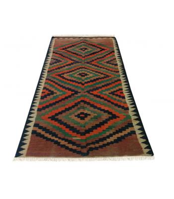 127 x 260 Elegant Diamond Kilim Persian Handmade Wool Rug