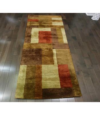 Bold abstract square modern rug