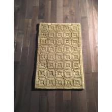 Elegant Olive square Handmade Wool Rug