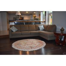 151 Cm Graceful Tabriz Persian Centre Medallion Circle Design Traditional Round Rug