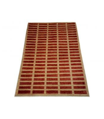 117 x 178 Rust Red Stripe Wool Rug