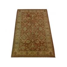 122 x 183 Simple and Elegant Brown Oriental Zeglar Handmade Rug