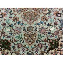 102 x 150 Strikingly Beautiful H& Knotted Wool-Silk Medallion Shirfar Rug