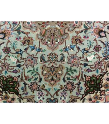 102 x 150 Strikingly Beautiful H& Knotted Wool-Silk Medallion Shirfar Rug