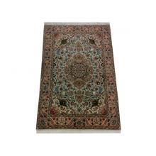 102 x 150 Strikingly Beautiful Hand Knotted Wool-Silk Medallion Shirfar Rug