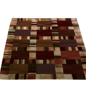 91 x 152 Modern Square Oriental H& Tufted Rug