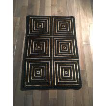 Modern Spider Black Gold Wool Rug