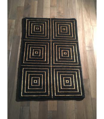 Modern Spider Black Gold Wool Rug