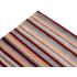 122 X 183 Modern Oriental Thin Stripes Multi Color Pure Wool Rug