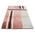 122 X 183 Geometric Design Oriental Modern Pink Cream Brown Wool Rug
