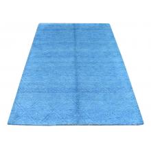 140 X 195 Sophisticated Handmade Diamond Design Blue Modern Rug