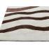 143 X 207 Beautiful Modern Waves Design Cream and Brown Rug