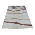 143 X 207 Beautiful Modern Waves Design Cream and Brown Rug