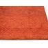 142 X 198 Sophisticated Handmade Diamond Carved Design Orange Modern Rug