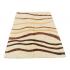 152 X 213 Modern Waves Design Cream and Brown Wool Rug