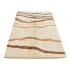 152 X 213 Modern Waves Design Cream and Brown Wool Rug