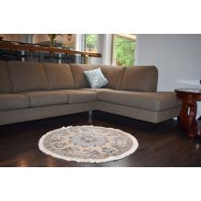 110 Cm Subtle And Graceful Nain Circle Design Traditional Round Rug