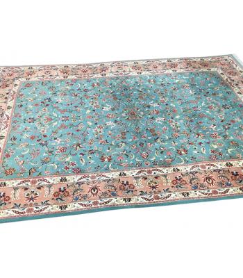 234x 348 Peach & Green Allover Afshari Persian Handmade Wool Rug