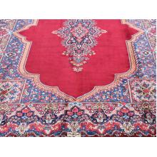 310 X 409 Wool, Bright & Beautiful Traditional Antique Persian Handmade Rug, Open Field Design Rug