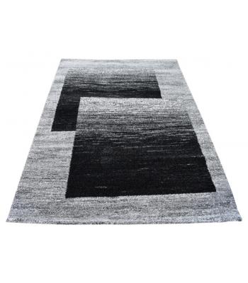 152 X 244 Classy And Simple Modern Turkish Half Shaggy Grey, Black Rug