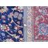 254 X 404 Red Border Navy Blue Background All Over Band Eslimi Design Rug