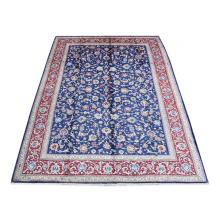 254 X 404 Red Border Navy Blue Background All Over Band Eslimi Design Rug