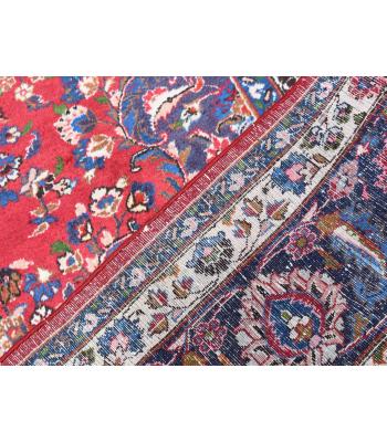 287 x 384 Wool, Handmade Traditional Persian, Center Medallion Design Red, Blue, Brown, Cream, Green Rug