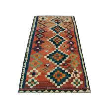 150 x 332 Bold and Beautiful 5 Diamond Kilim Persian Handmade Wool Rug