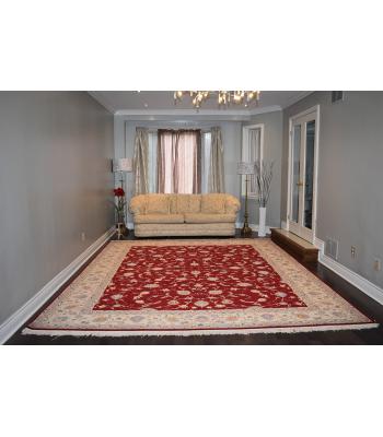 305 X 396 Unique Traditional Tabriz All Over Persian Open Design Wool-silk Rug