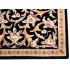 109 x 171 Luxurious Black Gold All Over Flower Vine Design Wool Rug