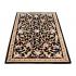 109 x 171 Luxurious Black Gold All Over Flower Vine Design Wool Rug