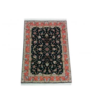 107 x 145 Tabriz Allover Patterned Wool & Silk Handmade Rug