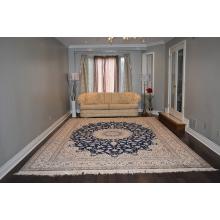 296 X 415 Gorgeous Habibian Design Cream, Blue & Red Traditional Nain Rug